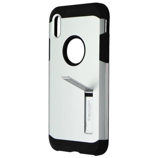 Spigen Tough Armor Case for Apple iPhone Xs/X - Satin Silver/Black Cell Phone - Cases, Covers & Skins Spigen    - Simple Cell Bulk Wholesale Pricing - USA Seller