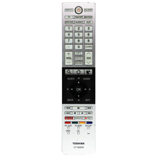 Toshiba OEM CT-90428 TV Remote with Netflix and Internet Controls - Silver/Black TV, Video & Audio Accessories - Remote Controls Toshiba    - Simple Cell Bulk Wholesale Pricing - USA Seller