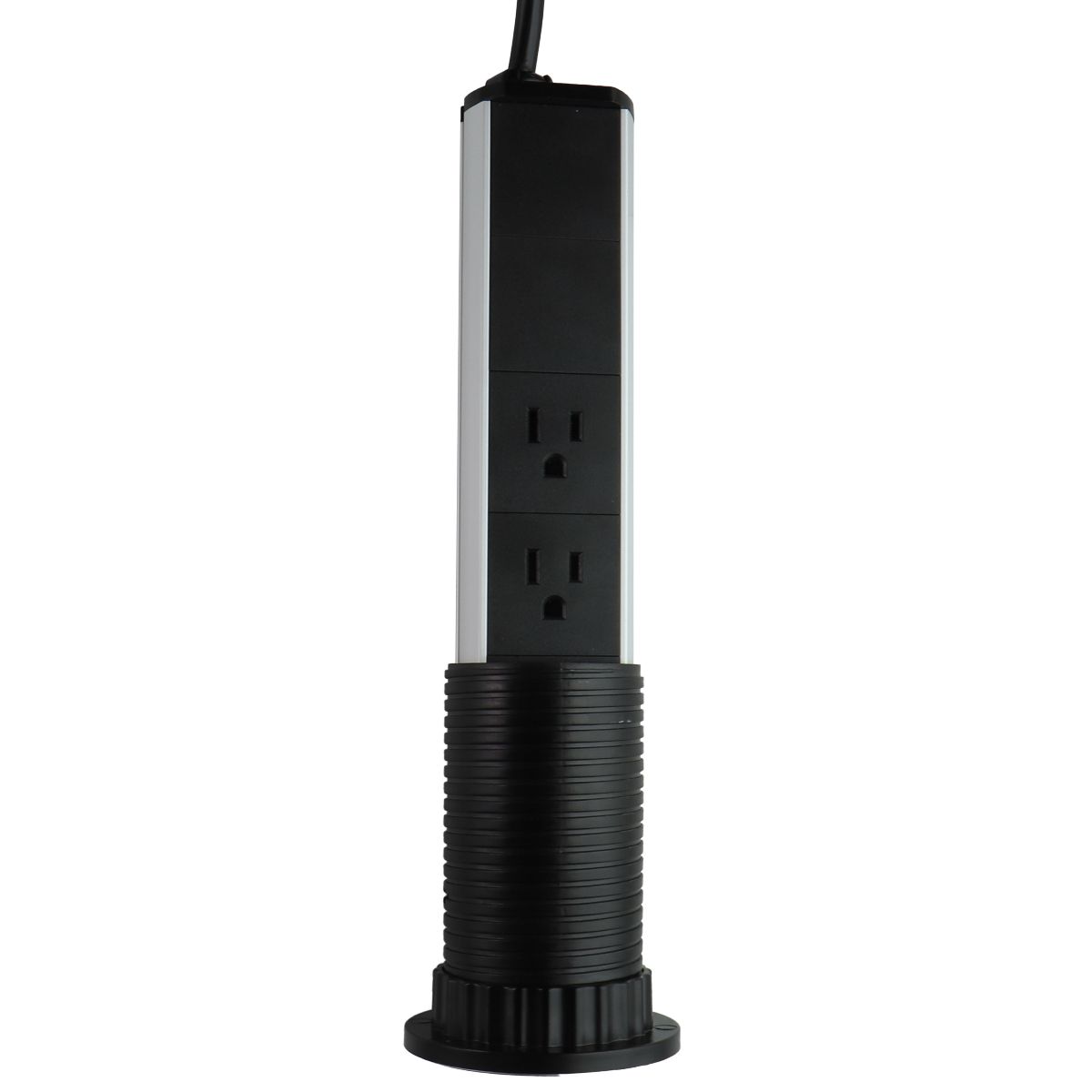 Pop Up Outlet Socket Recessed Retractable Power Strip Station - Black/Silver Home Improvement - Other Home Improvement Unbranded    - Simple Cell Bulk Wholesale Pricing - USA Seller