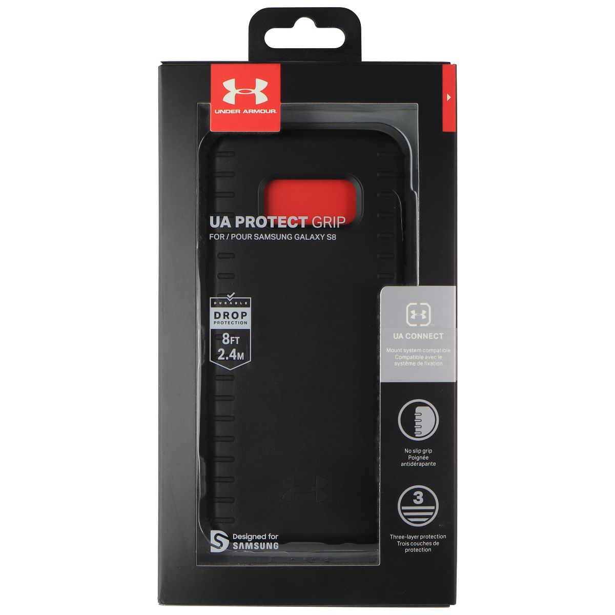Under Armour Protect Grip Series Case for Samsung Galaxy S8 - Black Cell Phone - Cases, Covers & Skins Under Armour    - Simple Cell Bulk Wholesale Pricing - USA Seller