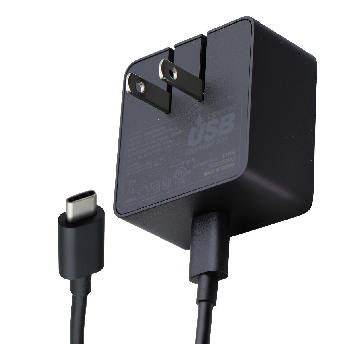 Verizon (30W) USB-C Fast Charge PD Wall Charger with USB-C to USB-C Cable - Blk Cell Phone - Chargers & Cradles Verizon    - Simple Cell Bulk Wholesale Pricing - USA Seller