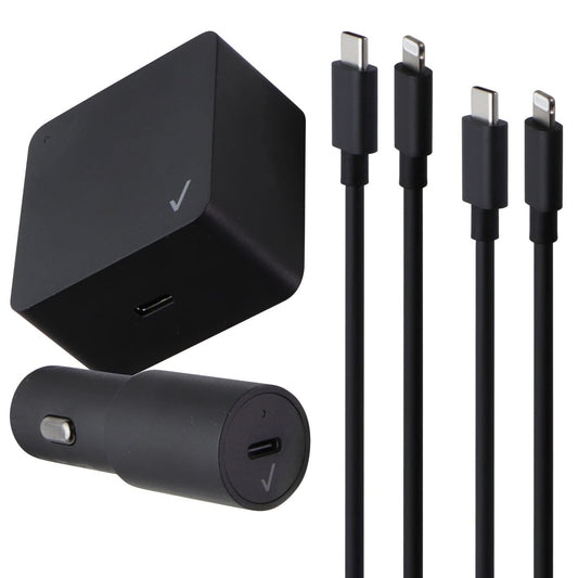 Verizon (30W) Charger Combo USB-C to Lightning - Black Cell Phone - Chargers & Cradles Verizon    - Simple Cell Bulk Wholesale Pricing - USA Seller