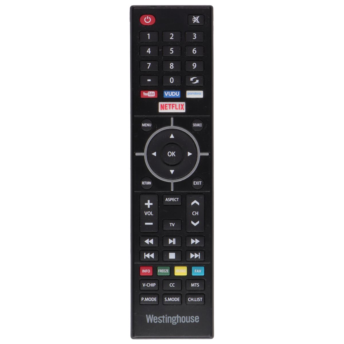 Westinghouse Remote Control for Select Westinghouse TVs (Netflix/Youtube/Vudu) TV, Video & Audio Accessories - Remote Controls Westinghouse    - Simple Cell Bulk Wholesale Pricing - USA Seller