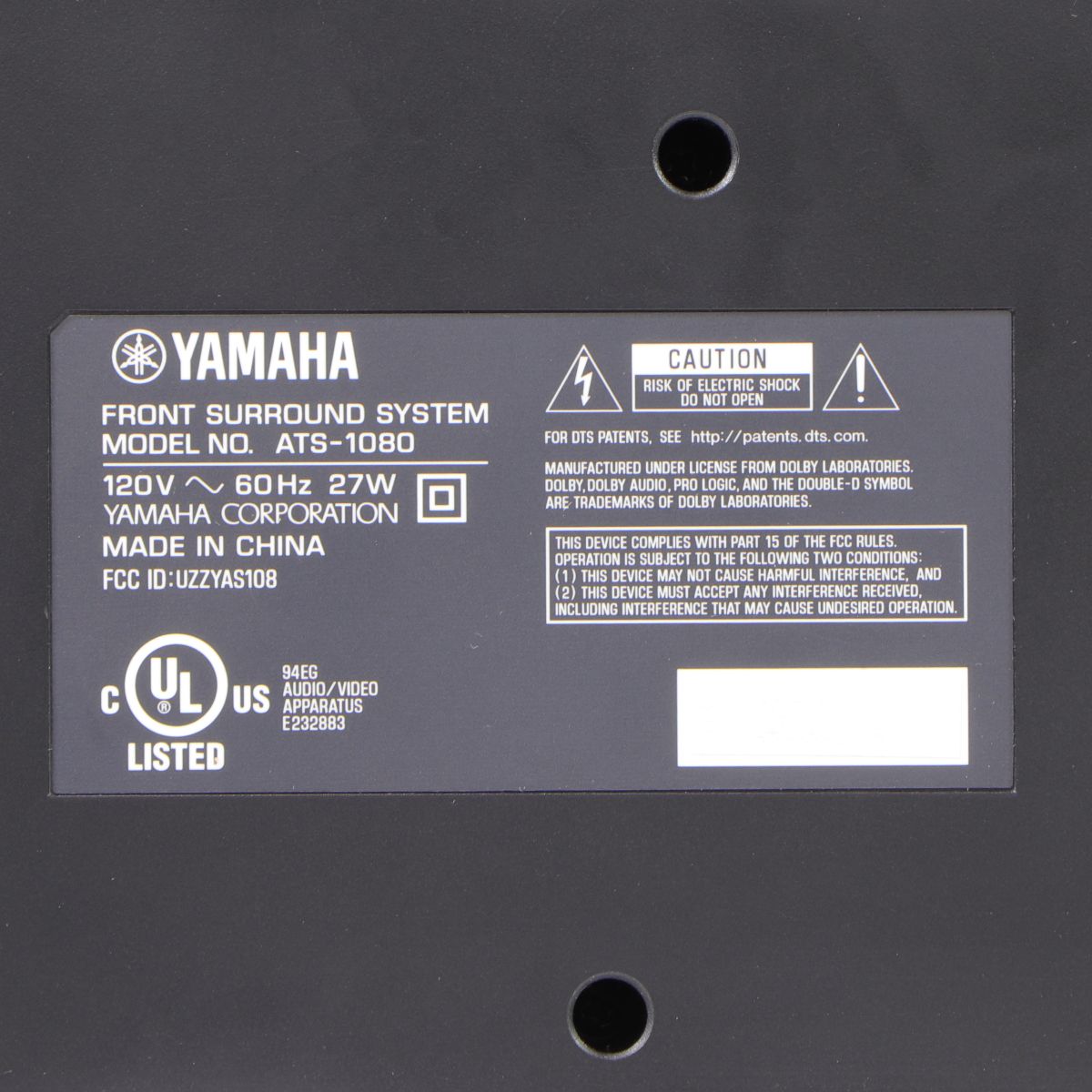 YAMAHA 35-in Bluetooth Soundbar with Dual Built-in Subwoofers - Black (ATS-1080) Home Multimedia - Home Speakers & Subwoofers Yamaha    - Simple Cell Bulk Wholesale Pricing - USA Seller