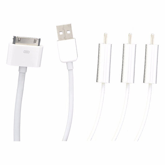 Apple 30 Pin Composite AV Cable to RCA Cable *MB129LL/B iPad/Tablet Accessories - A/V Cables & Adapters Apple    - Simple Cell Bulk Wholesale Pricing - USA Seller