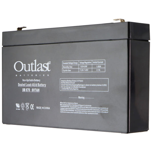 Outlast (6V/7Ah) SLA Replacement Battery for Kids Ride on Toy (SB-670) Computer Parts - Power Supplies Outlast    - Simple Cell Bulk Wholesale Pricing - USA Seller