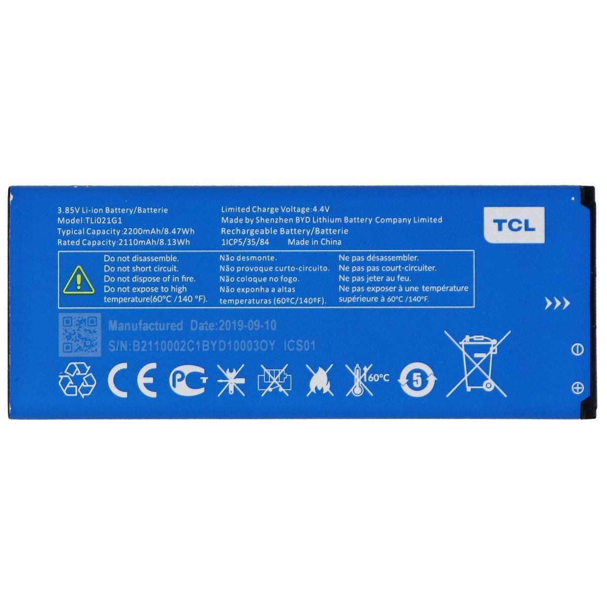TCL Replacement Battery TLi021G1 2200mAh 3 85V For TCL Alcatel Simple Tcl replacement battery tli021g1 2200mah 3 85v for tcl alcatel simple