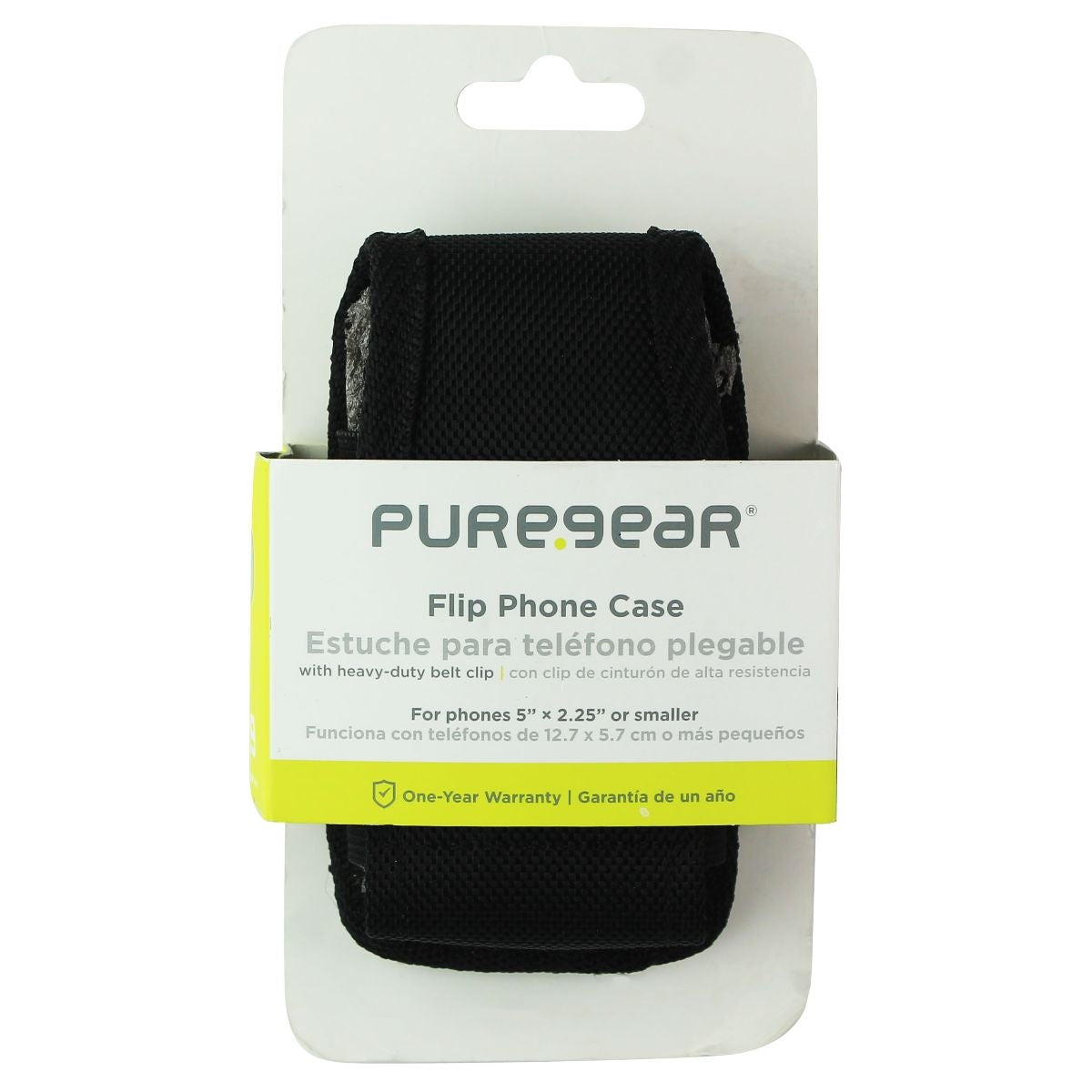 PureGear Flip Phone Clip Pouch Case for Alcatel Flip 4 - Black Cell Phone - Cases, Covers & Skins PureGear    - Simple Cell Bulk Wholesale Pricing - USA Seller