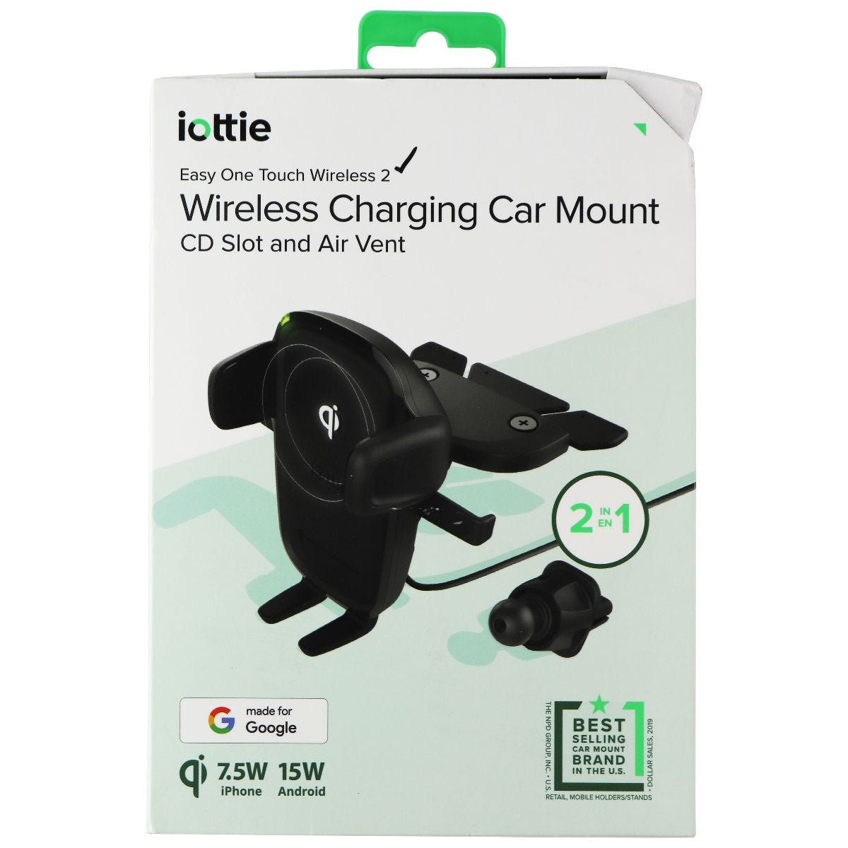 iOttie Wireless Car Charger Easy One Touch Qi Charging CD Slot + Air Vent Combo Cell Phone - Mounts & Holders iOttie    - Simple Cell Bulk Wholesale Pricing - USA Seller
