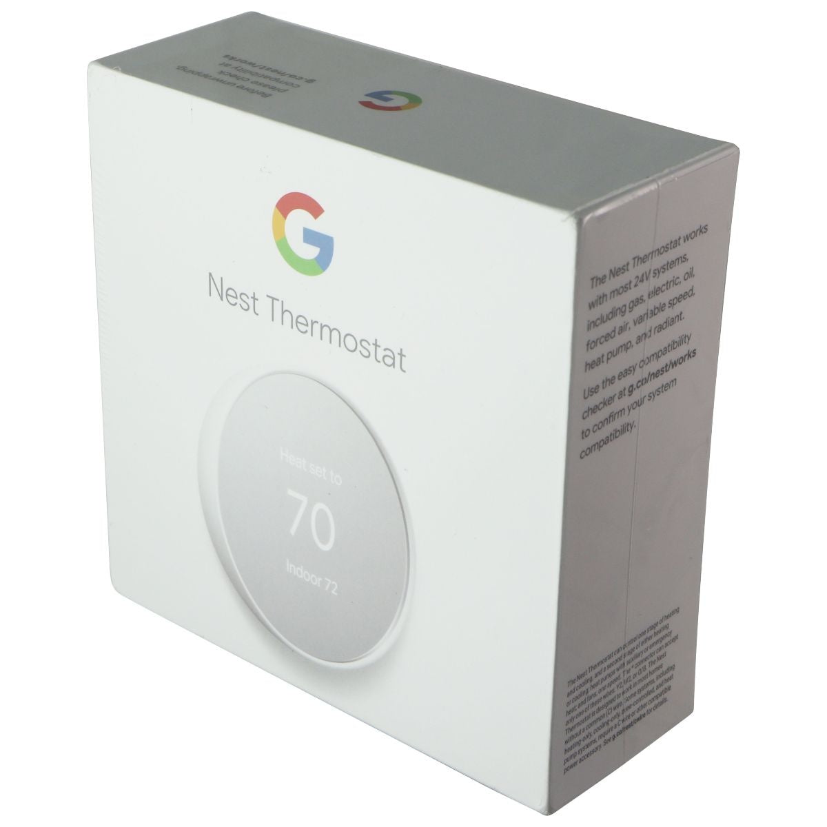 Google Nest Thermostat Smart Thermostat for Home - Snow (GA01334-US) Heating, Cooling & Air - Programmable Thermostats Google    - Simple Cell Bulk Wholesale Pricing - USA Seller