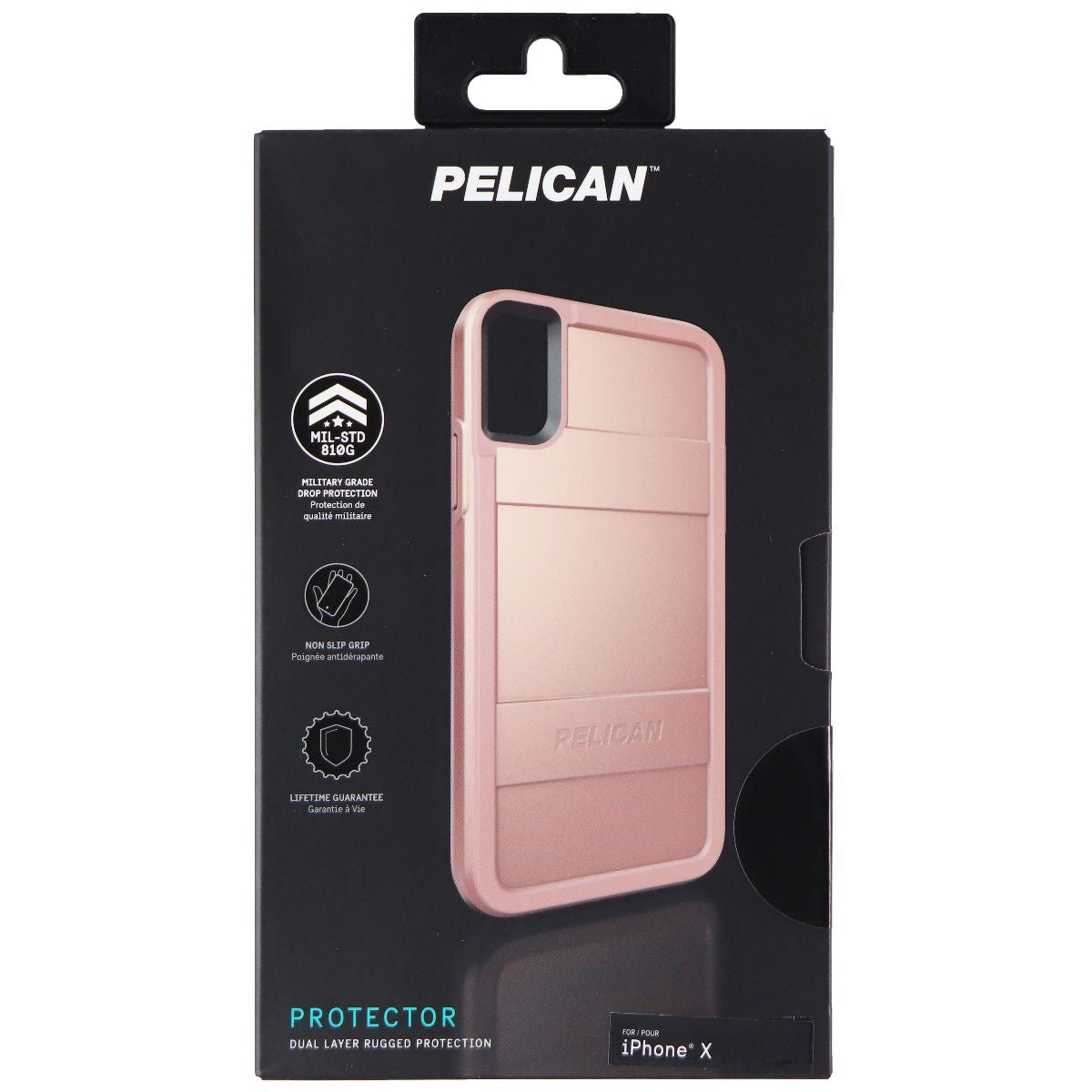 Pelican Protector Series Hard Case for iPhone Xs & X - Metallic Rose Gold Cell Phone - Cases, Covers & Skins Pelican    - Simple Cell Bulk Wholesale Pricing - USA Seller