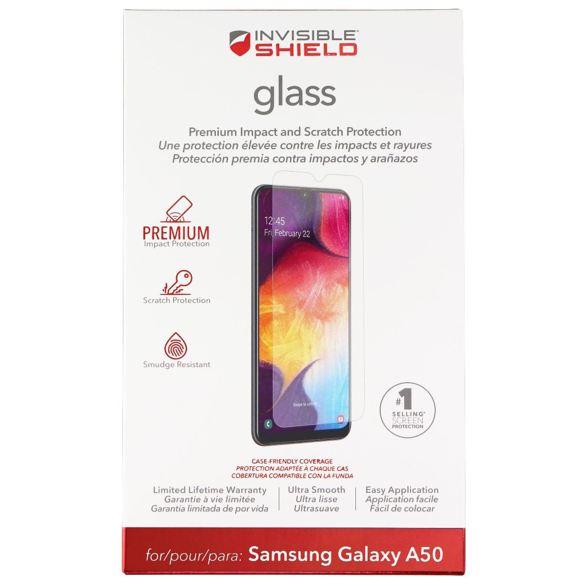 ZAGG Tempered Glass Screen Protector for Samsung Galaxy A50 - Clear Cell Phone - Screen Protectors Zagg    - Simple Cell Bulk Wholesale Pricing - USA Seller