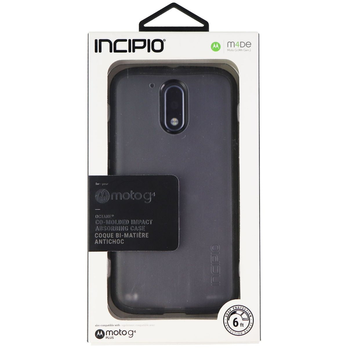 Incipio Octane Hard Case for Motorola Moto G4 and G4 Plus - Frost/Black Cell Phone - Cases, Covers & Skins Incipio    - Simple Cell Bulk Wholesale Pricing - USA Seller