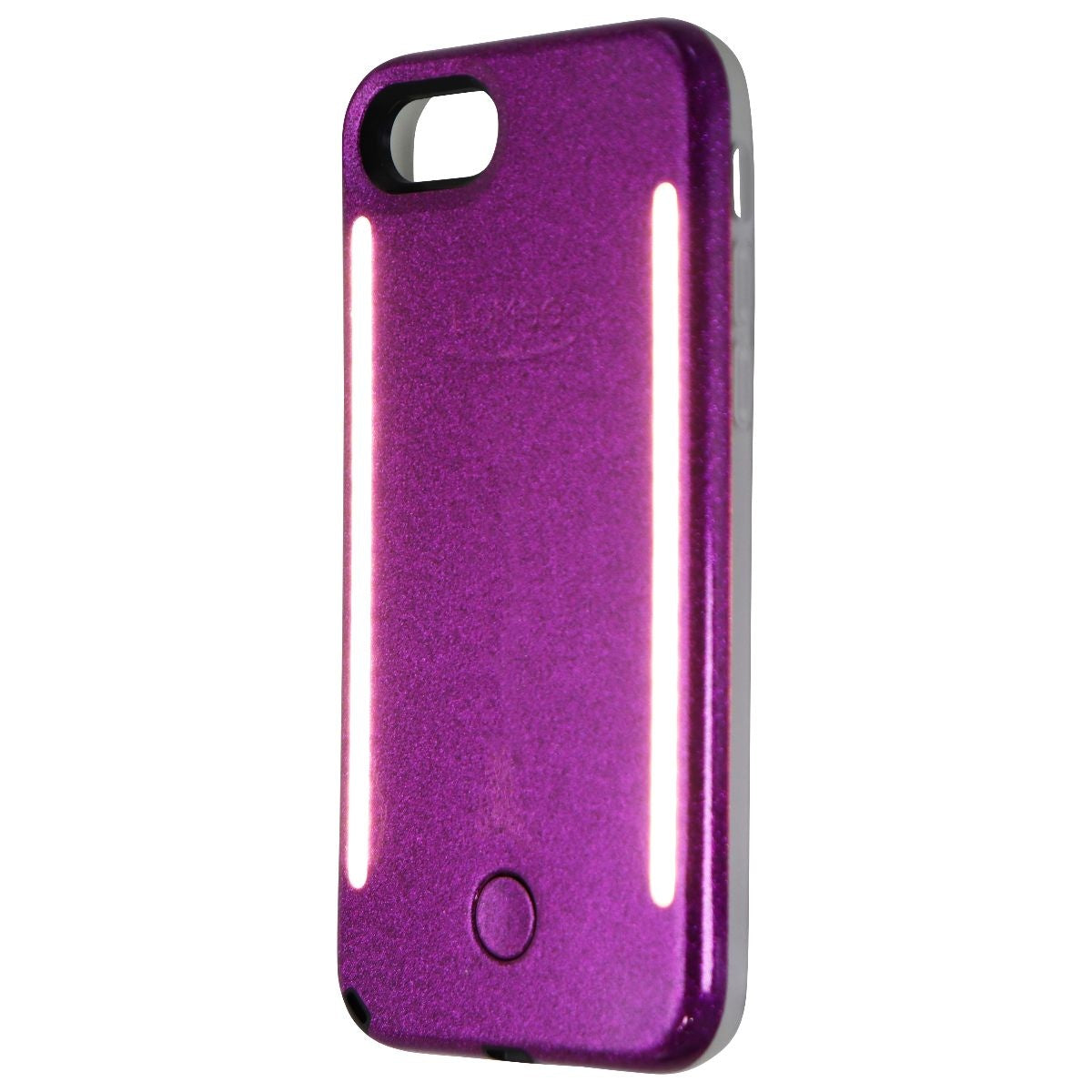 LuMee Duo Selfie LED Case for Apple iPhone SE 2nd Gen/8/7/6s/6 - Purple Glitter Cell Phone - Cases, Covers & Skins LuMee    - Simple Cell Bulk Wholesale Pricing - USA Seller