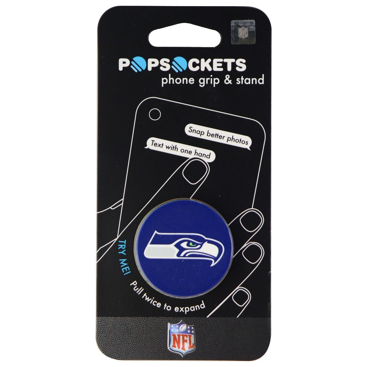 PopSockets: Collapsible Grip & Stand for Phones & Tablets - NFL Seattle Seahawks Cell Phone - Mounts & Holders PopSockets    - Simple Cell Bulk Wholesale Pricing - USA Seller