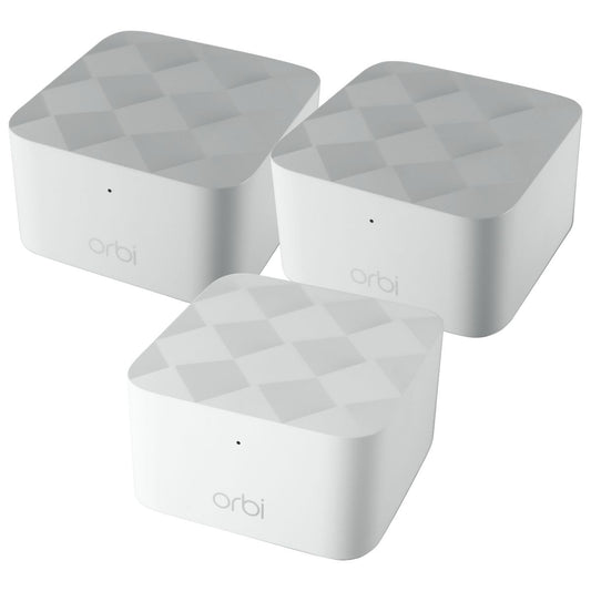 NETGEAR Orbi Whole Home Mesh WiFi System (RBK13) with 1 Router & 2 Satellites Networking - Wireless Wi-Fi Routers Netgear    - Simple Cell Bulk Wholesale Pricing - USA Seller