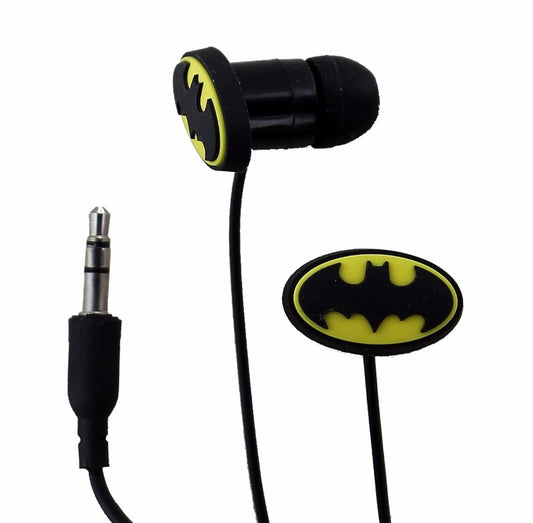 Bioworld DC Batman In-Ear Headphones - Black / Yellow Portable Audio - Headphones DC Entertainment    - Simple Cell Bulk Wholesale Pricing - USA Seller
