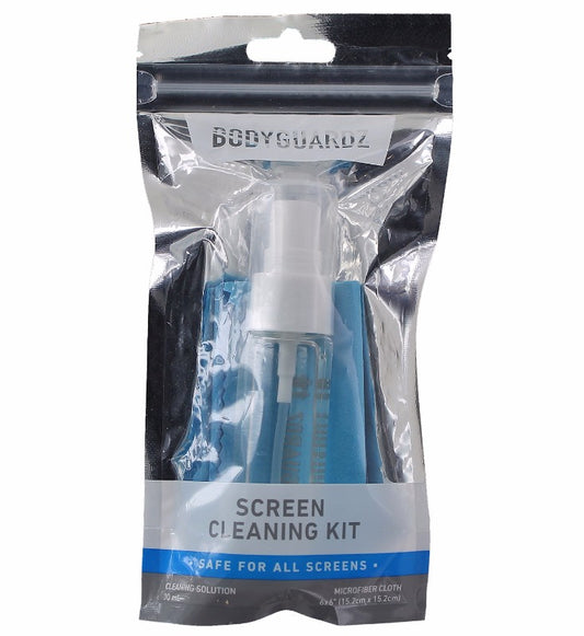 BodyGuardz Screen Cleaning Kit - Cloth and Solution for Monitors, TVs, Phones Digital Camera - Cleaning Equipment & Kits BODYGUARDZ    - Simple Cell Bulk Wholesale Pricing - USA Seller