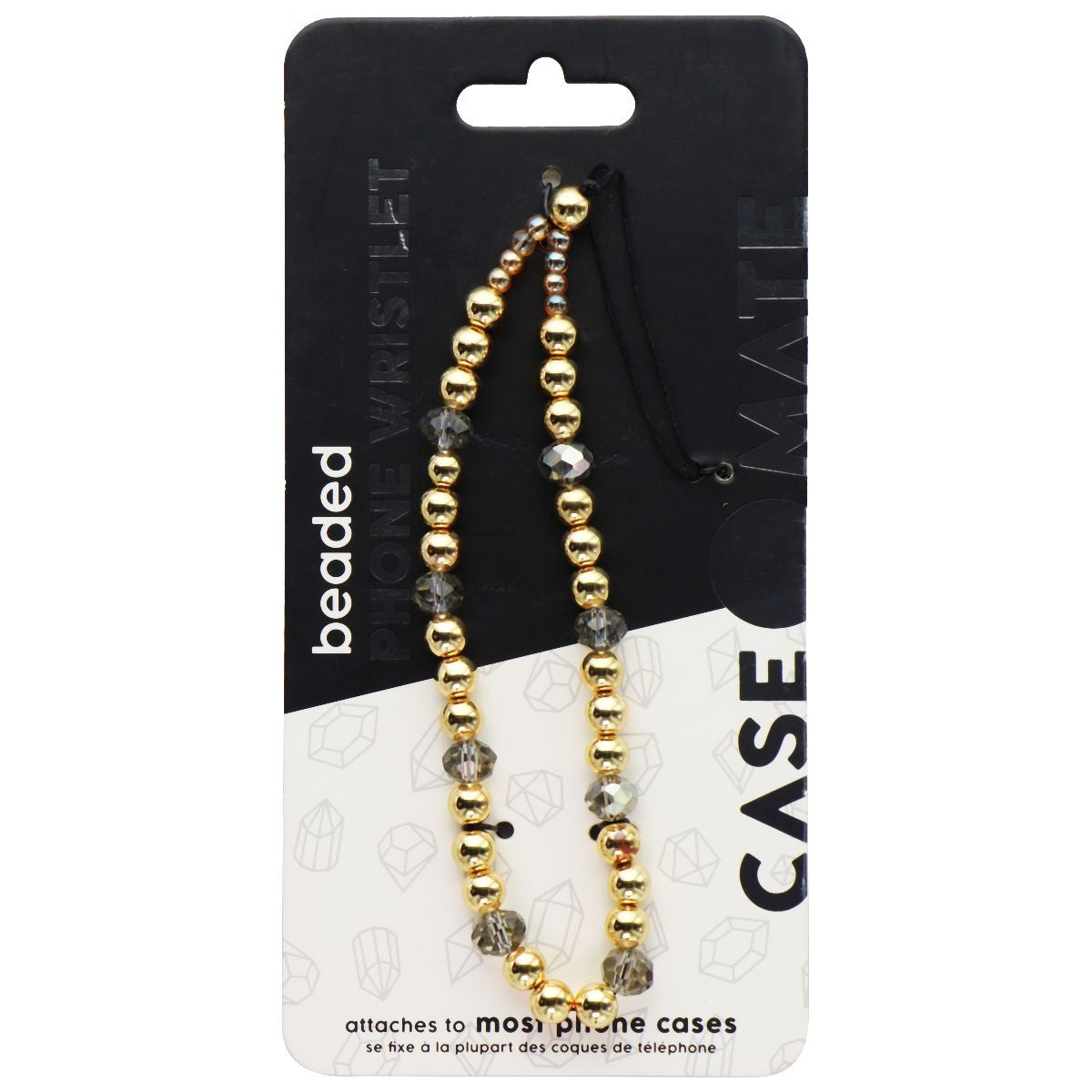 Case-Mate Universal Charm Beaded Wristlet Strap - Golden Crystal Cell Phone - Accessory Bundles Case-Mate    - Simple Cell Bulk Wholesale Pricing - USA Seller