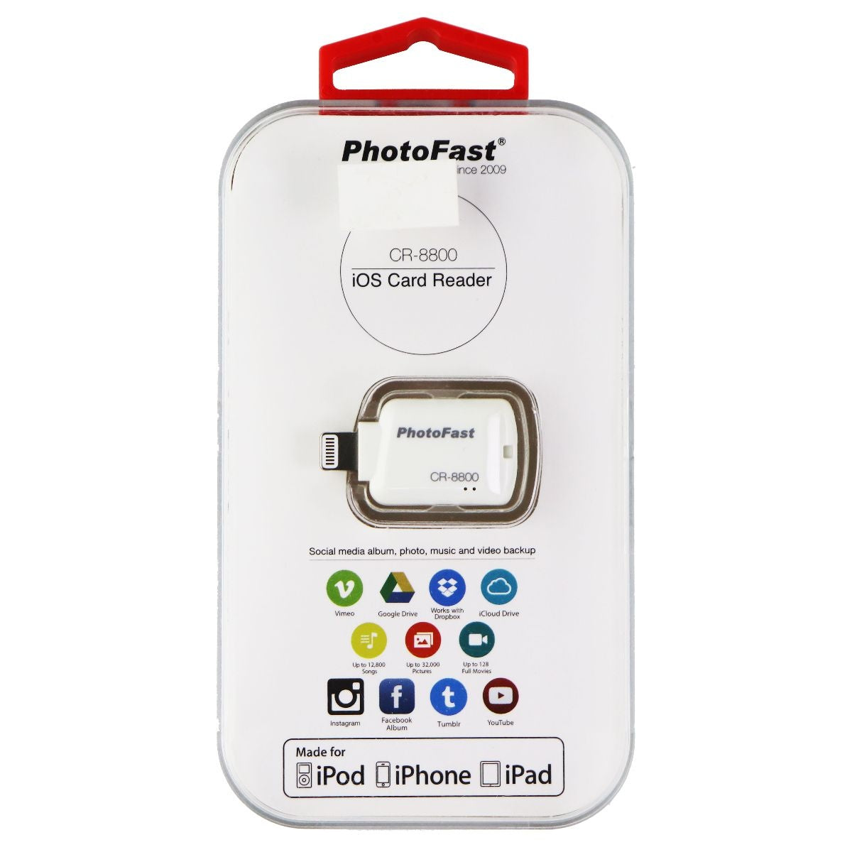Reader Ios Gigastone iOS Card Reader for Apple iPhone & iPad - White (CR-8800 ...