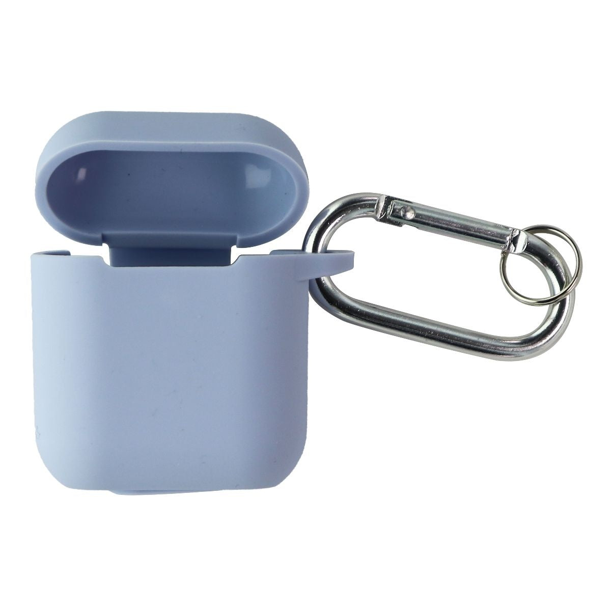 Silicon Case for Apple Airpods (Gen 1 & 2) with Carabiner/Keychain - Light Blue Cell Phone - Cases, Covers & Skins Unbranded    - Simple Cell Bulk Wholesale Pricing - USA Seller
