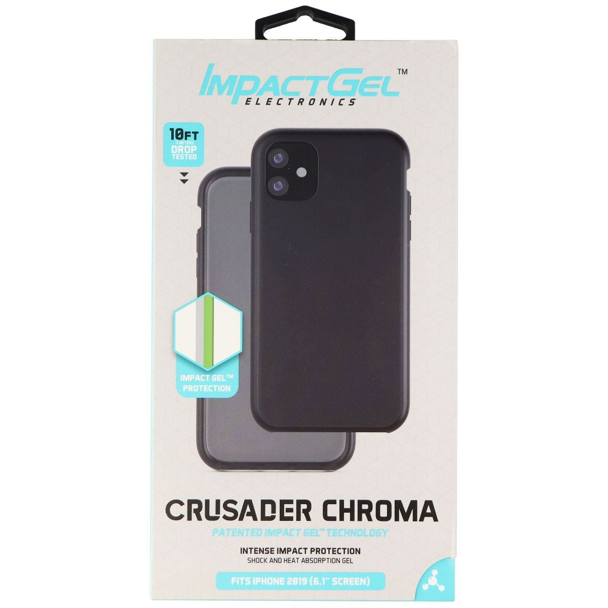 Impact Gel Crusader Chroma Series Case for Apple iPhone 11 - Black Cell Phone - Cases, Covers & Skins Impact Gel    - Simple Cell Bulk Wholesale Pricing - USA Seller