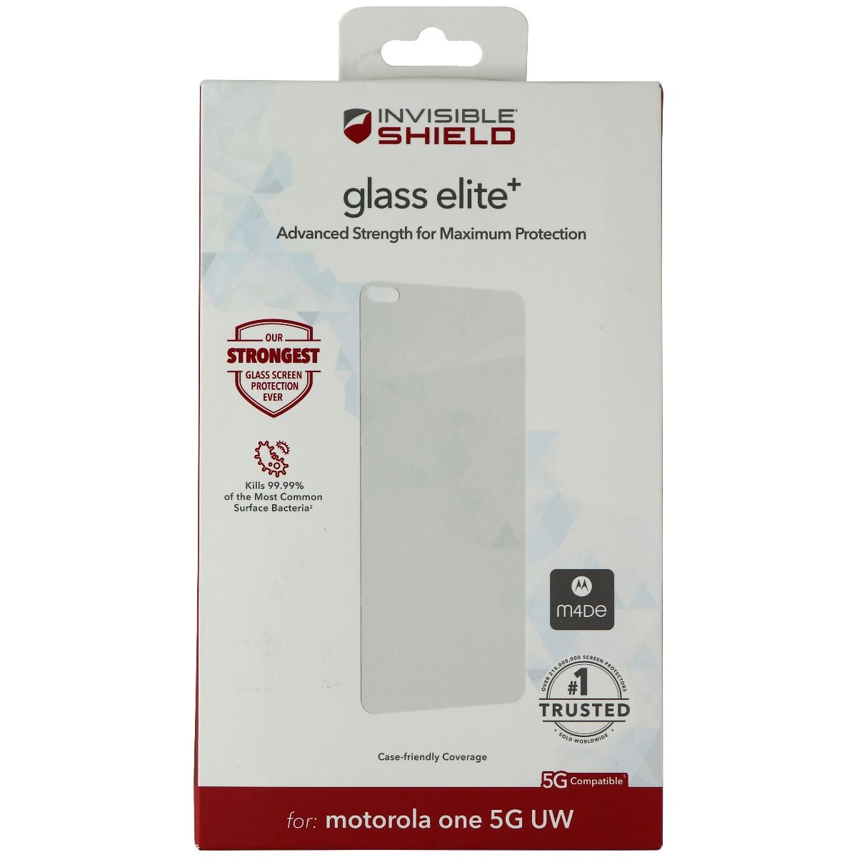 ZAGG Invisible Shield Glass Elite+ Plus Screen Protector for Motorola one 5G UW Cell Phone - Screen Protectors Zagg    - Simple Cell Bulk Wholesale Pricing - USA Seller