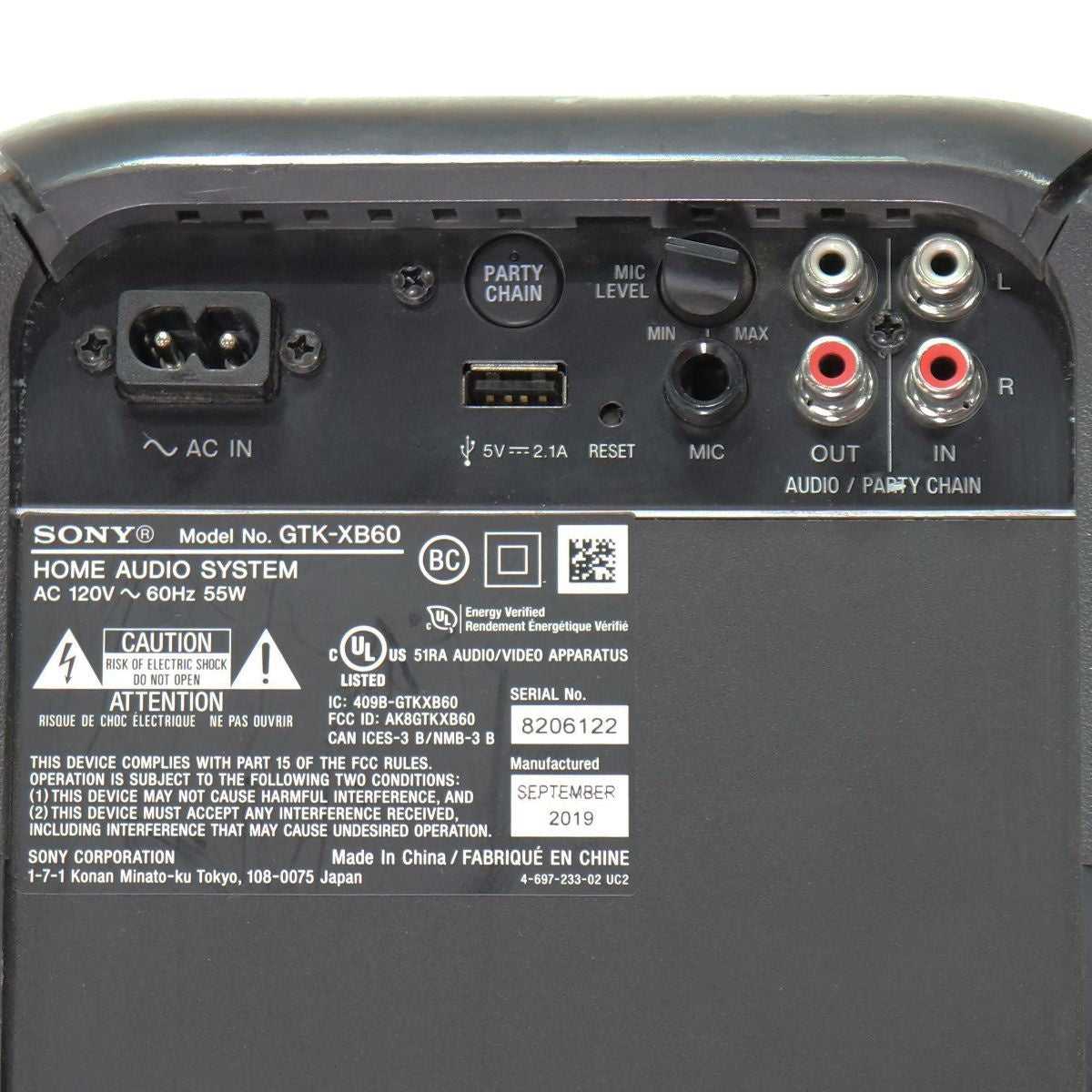 Sony - High Power XB60 Portable Bluetooth Speaker - Black
