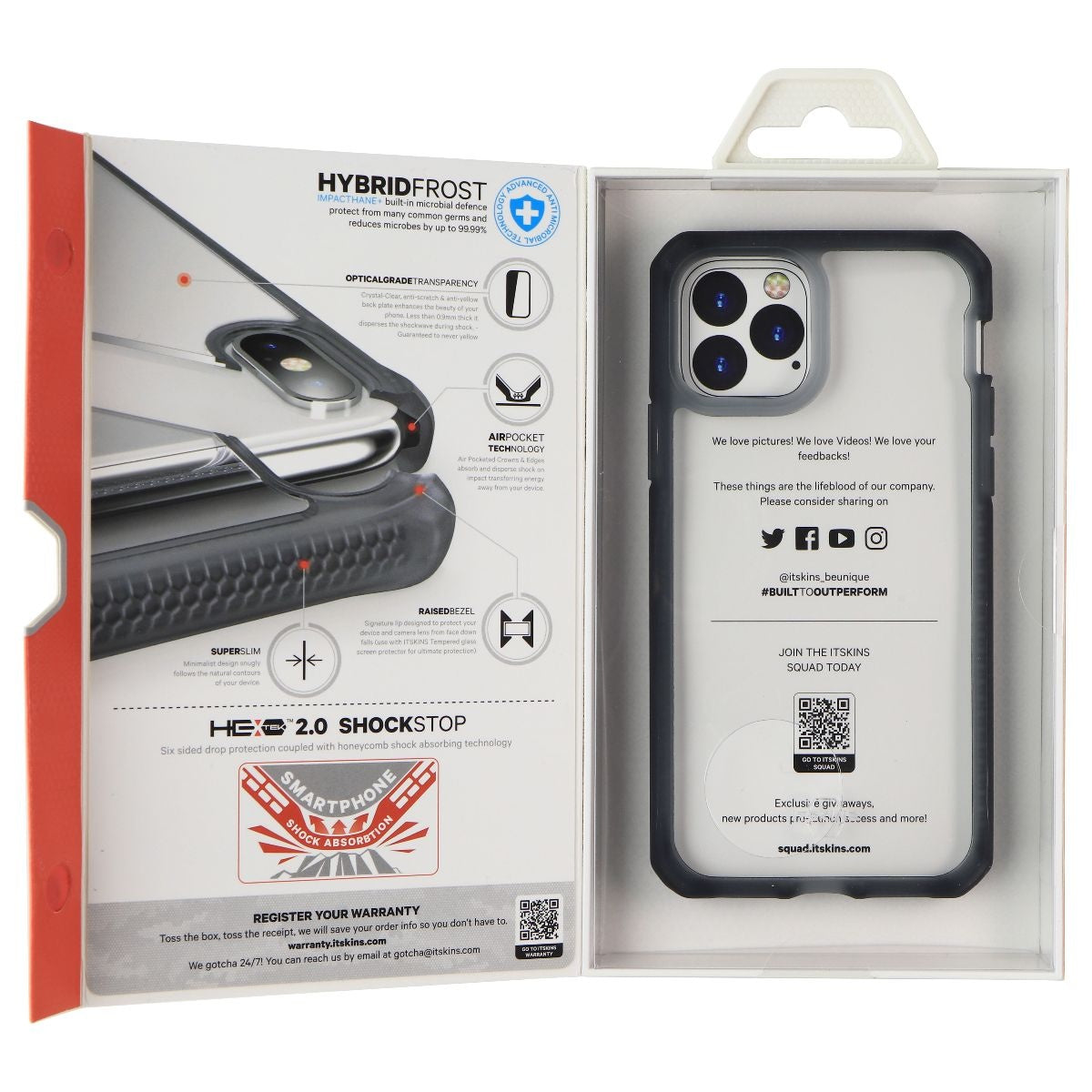 ITSKINS Hybrid Frost Case for Apple iPhone 11 Pro - Black and Transparent Cell Phone - Cases, Covers & Skins ITSKINS    - Simple Cell Bulk Wholesale Pricing - USA Seller
