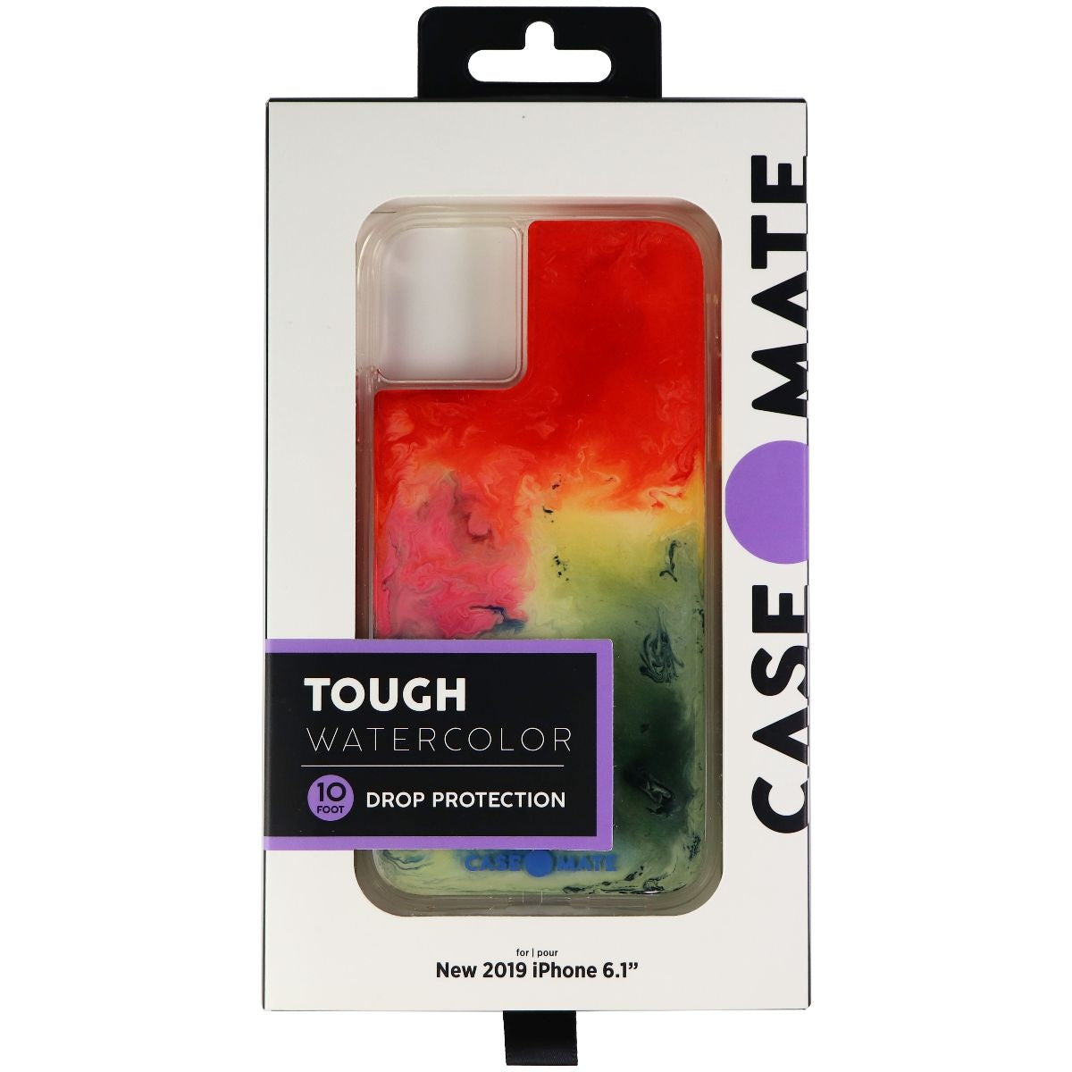 Case-Mate Tough Watercolor Series Hard Case for iPhone 11 - Rainbow Splash Cell Phone - Cases, Covers & Skins Case-Mate    - Simple Cell Bulk Wholesale Pricing - USA Seller