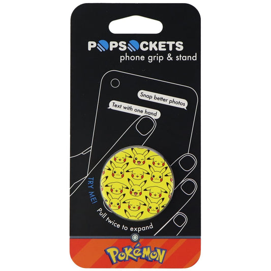 PopSockets: Collapsible Grip & Stand for Phones and Tablets - Pikachu Pattern Cell Phone - Mounts & Holders PopSockets    - Simple Cell Bulk Wholesale Pricing - USA Seller