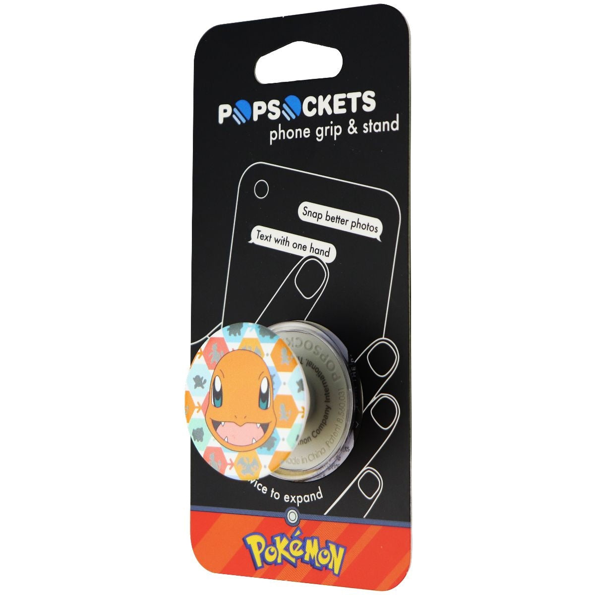 PopSockets: Collapsible Grip & Stand for Phones and Tablets - Charmander Pattern Cell Phone - Mounts & Holders PopSockets    - Simple Cell Bulk Wholesale Pricing - USA Seller