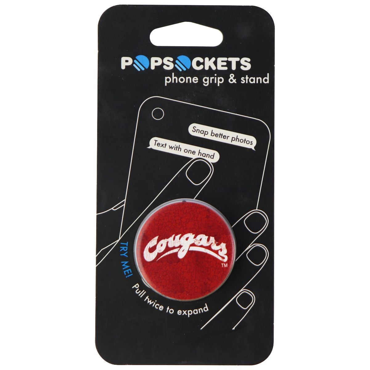 PopSockets Collapsible Grip & Stand for Phones and Tablets - Cougars Cell Phone - Mounts & Holders PopSockets    - Simple Cell Bulk Wholesale Pricing - USA Seller