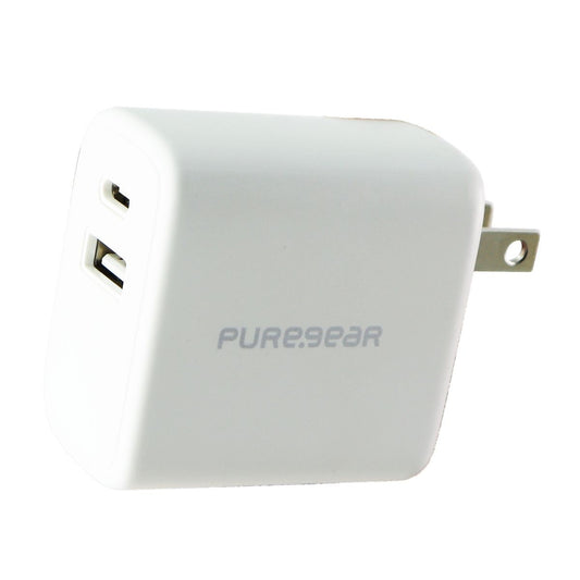 PUREGEAR LightSpeed 30W Dual Port USB-A & USB-C PD Wall Charger - White Cell Phone - Cables & Adapters PureGear    - Simple Cell Bulk Wholesale Pricing - USA Seller