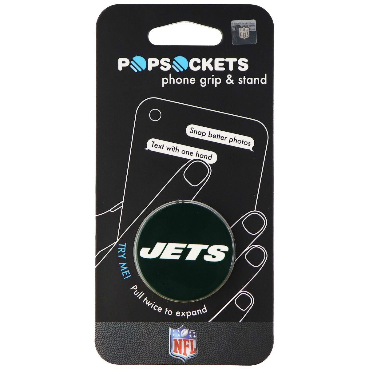 PopSockets Collapsible Grip & Stand for Phones/Tablets - NFL New York Jets Logo Cell Phone - Mounts & Holders PopSockets    - Simple Cell Bulk Wholesale Pricing - USA Seller