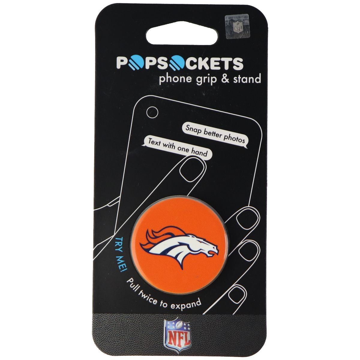 PopSockets: Collapsible Grip & Stand for Phones and Tablets - NFL Denver Broncos Cell Phone - Mounts & Holders PopSockets    - Simple Cell Bulk Wholesale Pricing - USA Seller