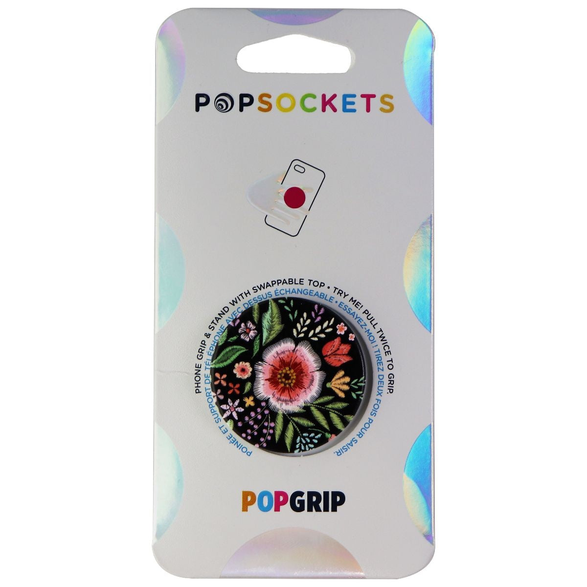 PopSockets PopGrip - Expanding Stand and Grip with Swappable Top - Flower Flair Cell Phone - Mounts & Holders PopSockets    - Simple Cell Bulk Wholesale Pricing - USA Seller