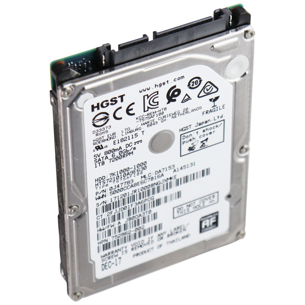 HGST Travelstar 7K1000 2.5-Inch 1TB 7200 RPM SATA III 32MB Cache Internal HDD Digital Storage - Internal Hard Disk Drives, HDD HGST    - Simple Cell Bulk Wholesale Pricing - USA Seller