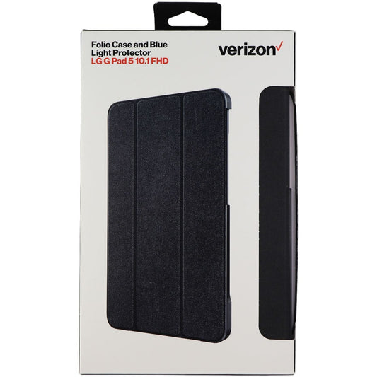 Verizon Folio Case and Screen Protector for LG G Pad 5 (10.1-inch) FHD - Black iPad/Tablet Accessories - Cases, Covers, Keyboard Folios Verizon    - Simple Cell Bulk Wholesale Pricing - USA Seller