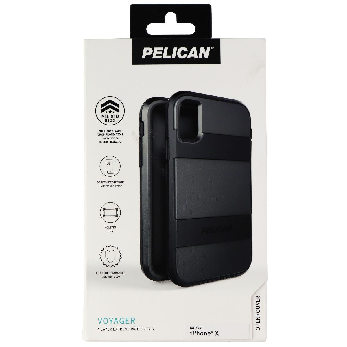 Pelican Voyager Series Hard Case for Apple iPhone X - Black Cell Phone - Cases, Covers & Skins Pelican    - Simple Cell Bulk Wholesale Pricing - USA Seller