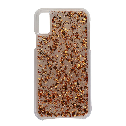 Case-Mate Karat Series Hard Case for Apple iPhone X 10 - Rose Gold Flakes/Clear Cell Phone - Cases, Covers & Skins Case-Mate    - Simple Cell Bulk Wholesale Pricing - USA Seller