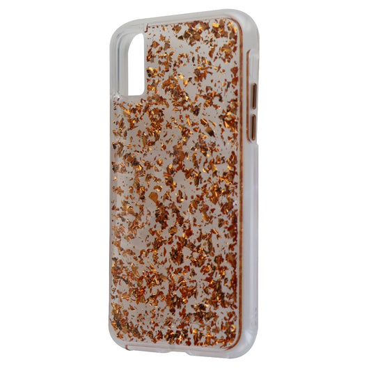 Case-Mate Karat Series Hard Case for Apple iPhone X 10 - Rose Gold Flakes/Clear Cell Phone - Cases, Covers & Skins Case-Mate    - Simple Cell Bulk Wholesale Pricing - USA Seller