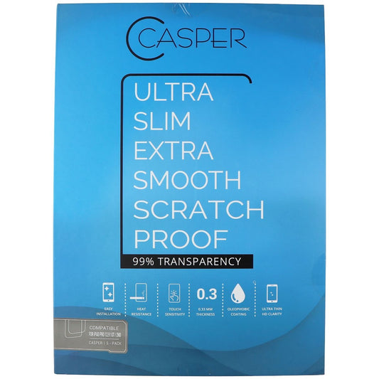 Casper Ultra Slim Glass Screen Protector for iPad Pro 12.9 (1 & 2) - 5 Pack Cell Phone - Screen Protectors Casper    - Simple Cell Bulk Wholesale Pricing - USA Seller