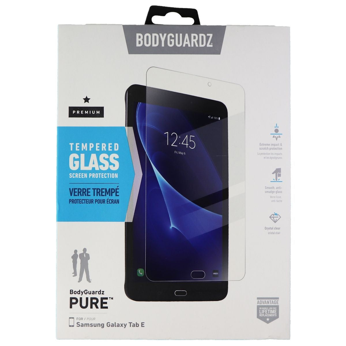 BodyGuardz Pure Series Glass Screen Protector for Samsung Galaxy Tab E Tablets Cell Phone - Screen Protectors BODYGUARDZ    - Simple Cell Bulk Wholesale Pricing - USA Seller