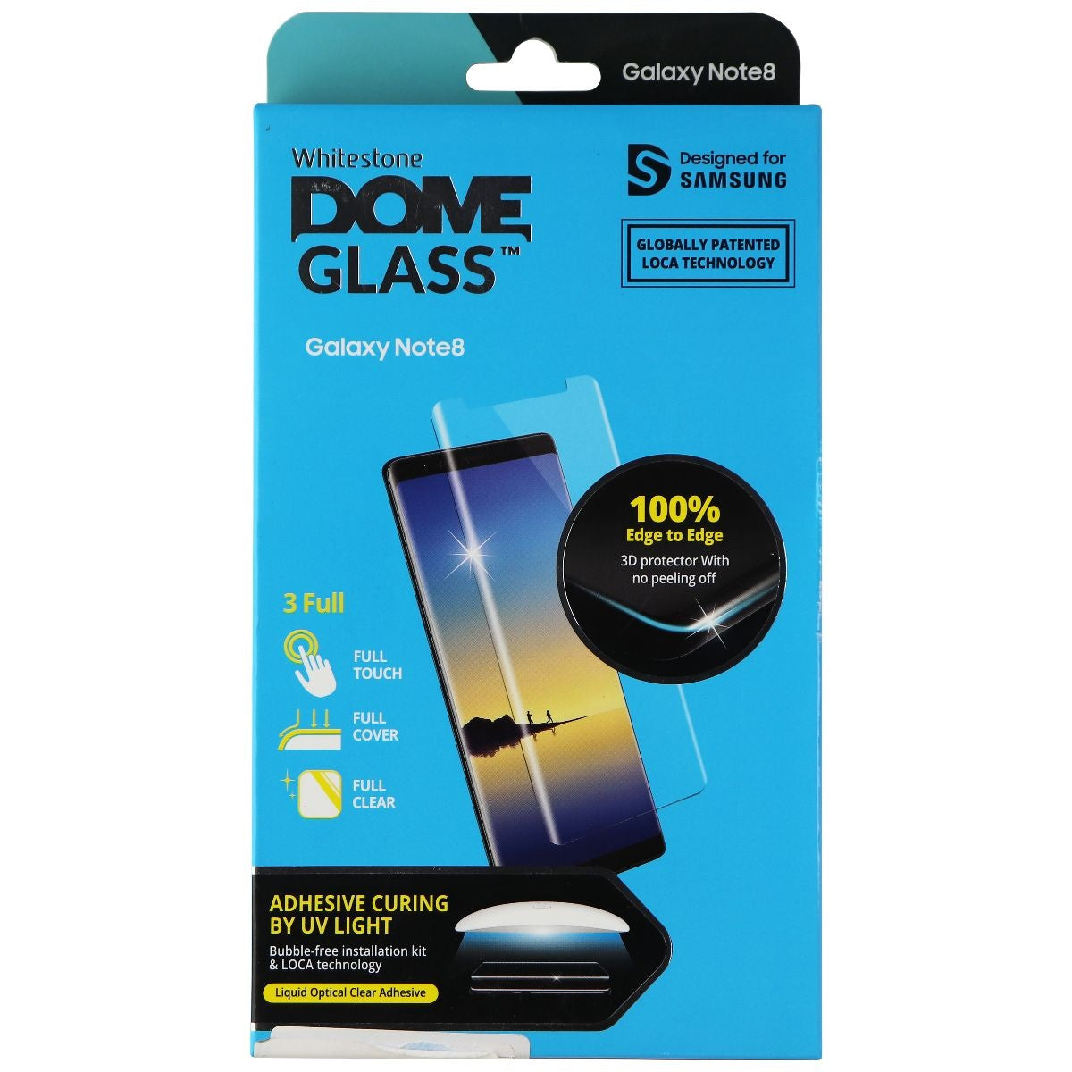Whitestone Dome Glass Screen Protector for Samsung Galaxy Note8 - Clear Cell Phone - Screen Protectors Whitestone    - Simple Cell Bulk Wholesale Pricing - USA Seller