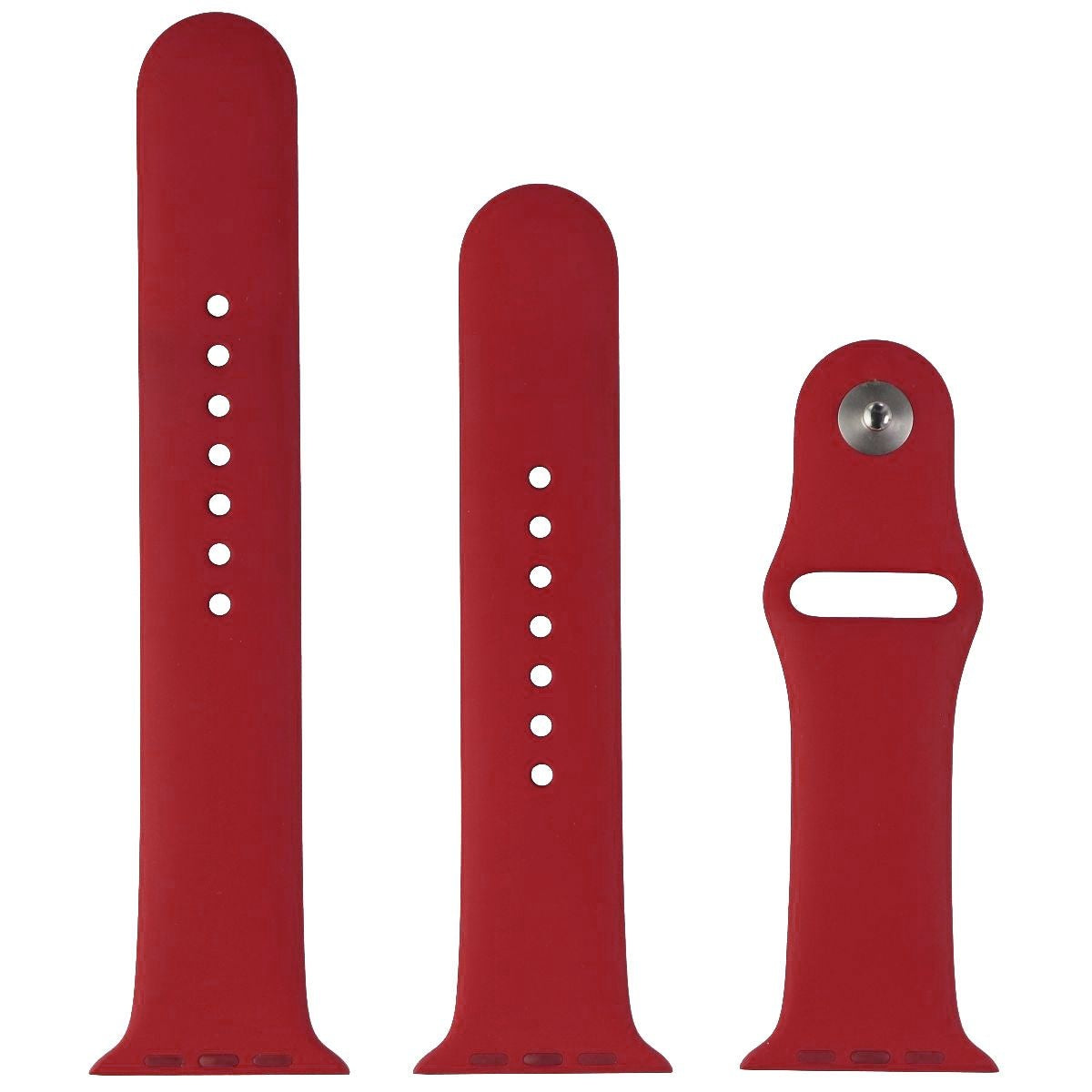 Apple (45mm) Sport Band for Apple Watch 42/44/45mm - RED 5th Gen / Full Set Smart Watch Accessories - Watch Bands Apple    - Simple Cell Bulk Wholesale Pricing - USA Seller