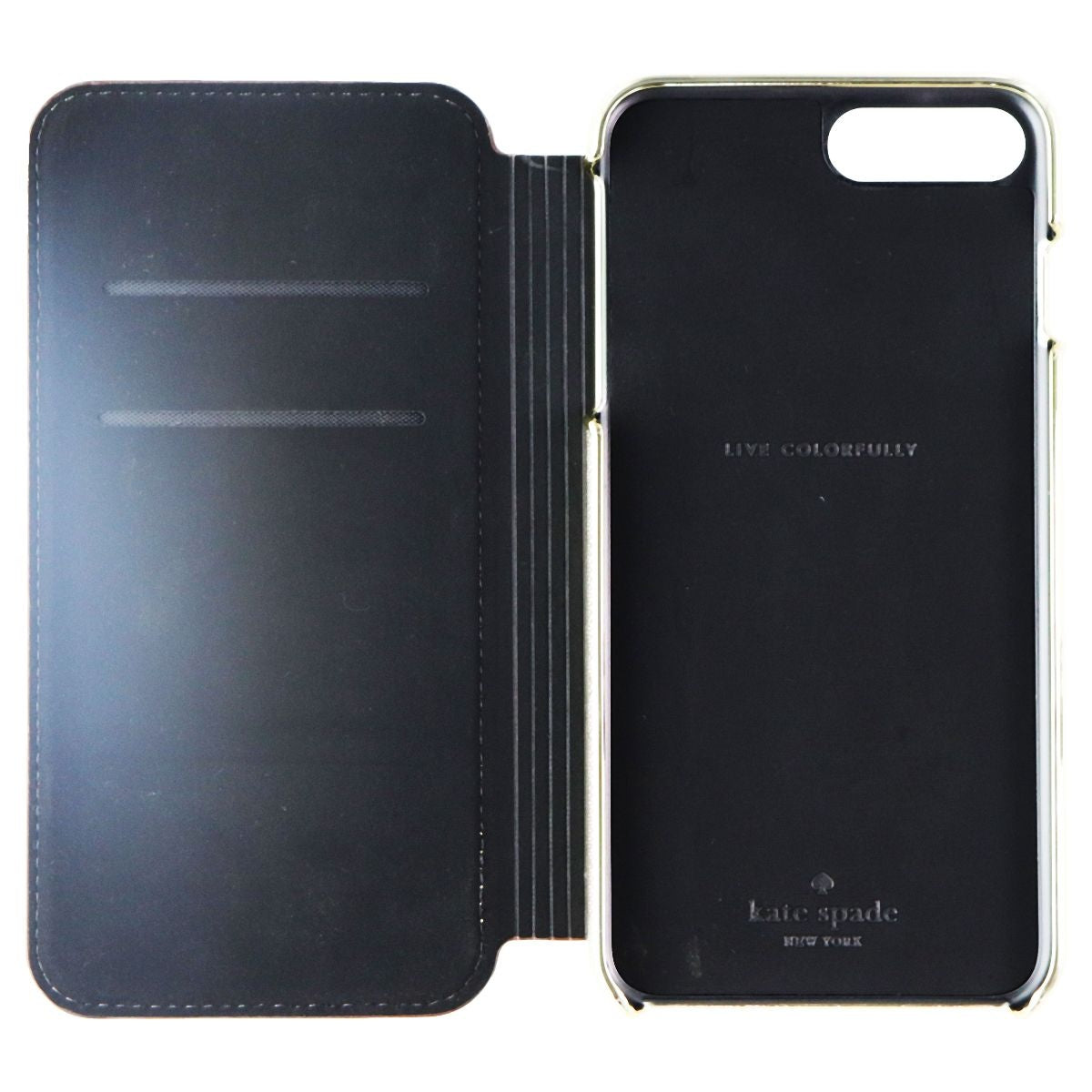 Kate Spade New York Folio Case for Apple iPhone 8 Plus / 7 Plus - Gold Cell Phone - Cases, Covers & Skins Kate Spade New York    - Simple Cell Bulk Wholesale Pricing - USA Seller