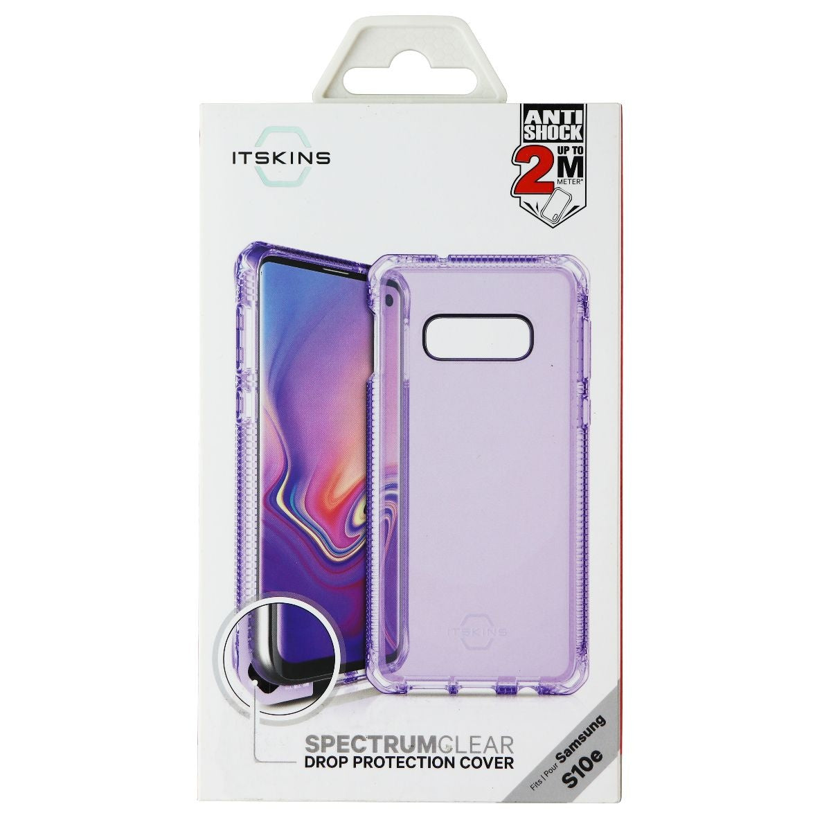 Itskins Spectrum Clear Case for Samsung Galaxy S10e - Transparent Purple Cell Phone - Cases, Covers & Skins ITSKINS    - Simple Cell Bulk Wholesale Pricing - USA Seller