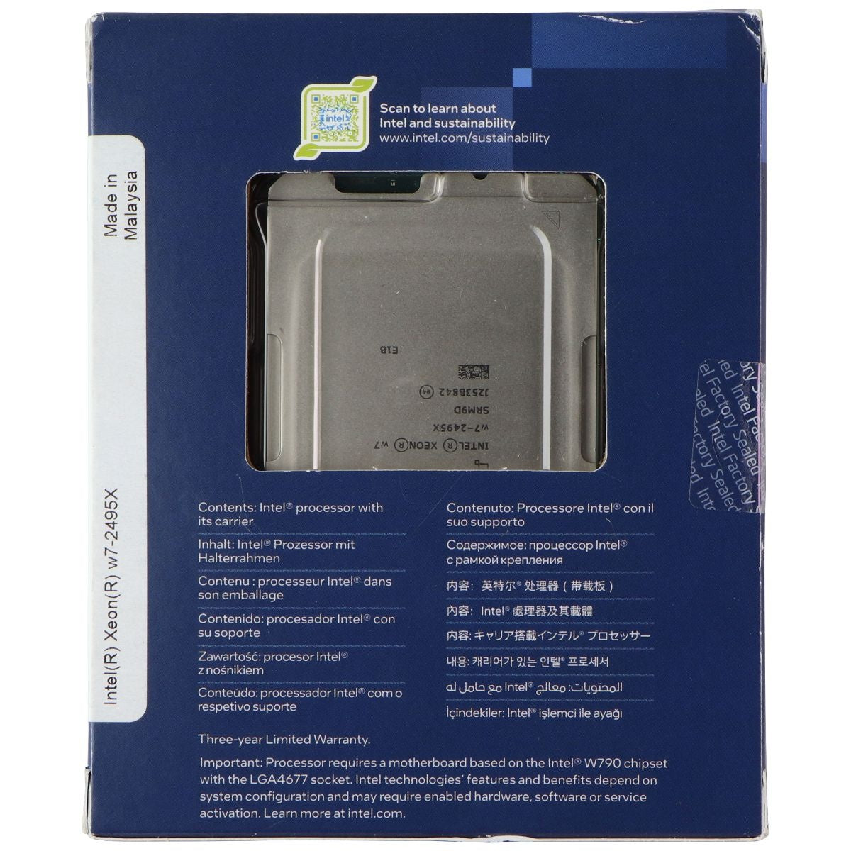 Intel Xeon w7-2495X Processor (45M Cache, 2.5 GHz) LGA4677 / BX807132495X (2023) Computer Parts - CPUs, Processors Intel    - Simple Cell Bulk Wholesale Pricing - USA Seller