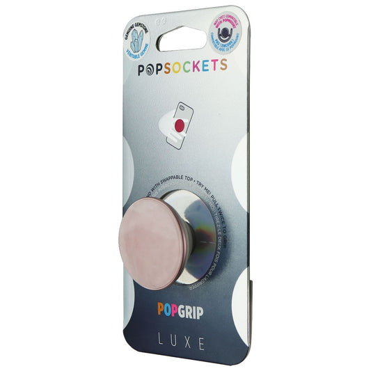 PopSockets PopGrip Luxe Series Swappable Grip and Stand - Genuine Rose Quartz Cell Phone - Mounts & Holders PopSockets    - Simple Cell Bulk Wholesale Pricing - USA Seller